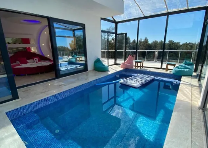 İslamlar 1 Bedroom Secluded With Private Pool Hot Tub * Kalkan